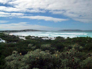 from the dune in front of the shack area