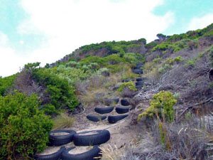 The ascent from Hush Hush beach