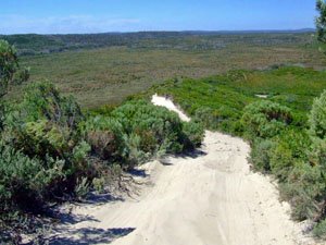 Taken near MT21. The track runs along the top of a ridge besides an old river bed