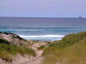 BLU12, -35.018350, 116.797080 The descent to the eastern end of the beach