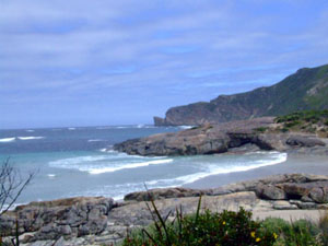 The track over the rocks is just to the right of the photo